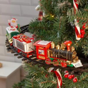 Tren para árbol de Navidad, con luces