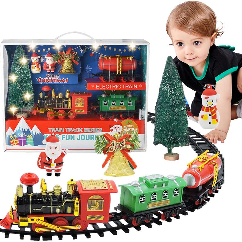 Persona con experiencia físicamente Exceder Tren eléctrico de juguete para Navidad con música, vías y decoración -  Trenes de Juguete