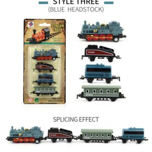 Tren eléctrico de juguete de vapor (locomotora+vagones)