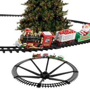 Tren de Navidad con circuito para Árbol de Navidad y soporte